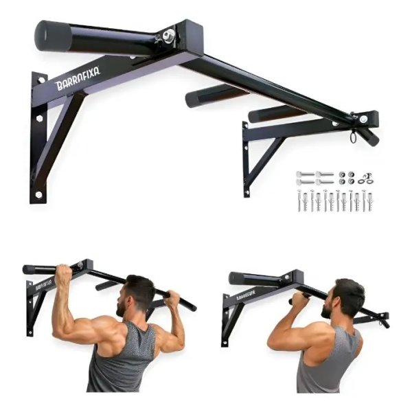 Barra Fixa De Parede Pull-up Modelo Externo Interno Completa