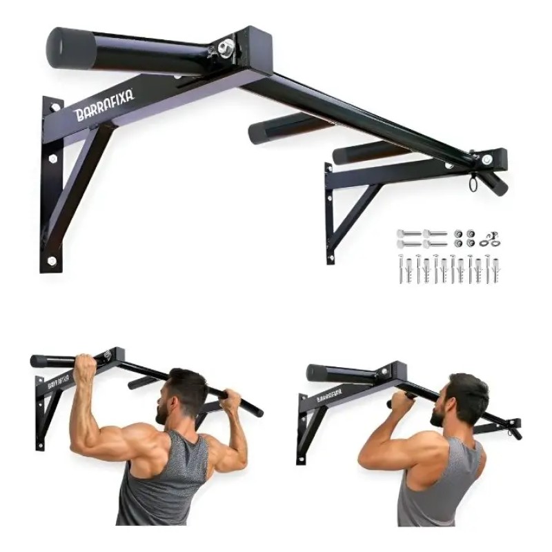 Barra Fixa De Parede Pull-up Modelo Externo Interno Completa