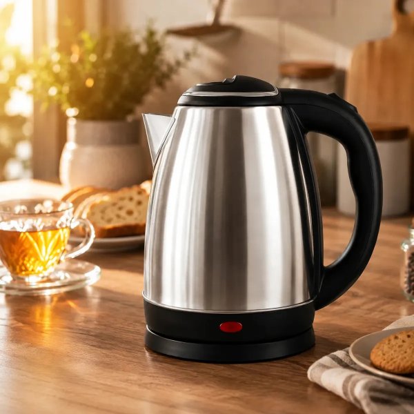 Chaleira Elétrica Inox 1,8L 1500W Aquecimento Rápido Automática