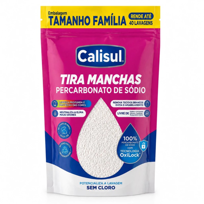 Percarbonato 100% Puro Tira Manchas Roupas Brancas e Colo...