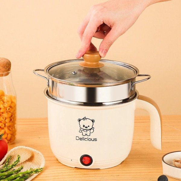 Panela Elétrica 1.8L para Arroz/Macarrão/Legumes Multi-Camadas