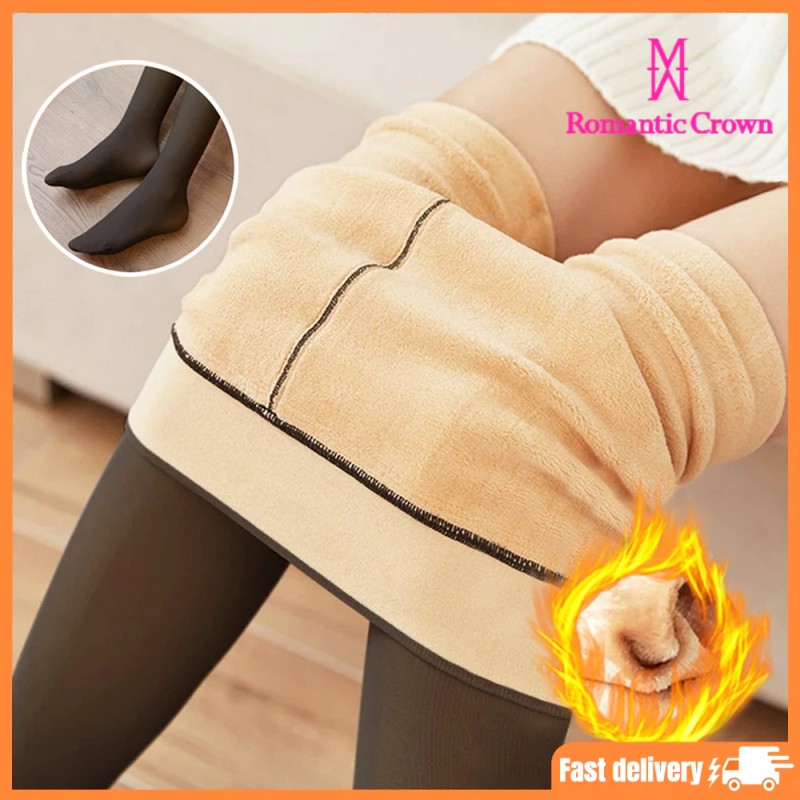 ROMANTIC CROWN Meia-Calça Térmica Forrada Peluciada Trans...