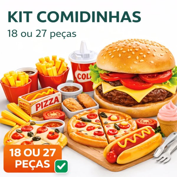Kit Fast Food Infantil Comidinhas Mini Cozinha Brinquedo brinquedo cozinha criança lanchinhos toy fun