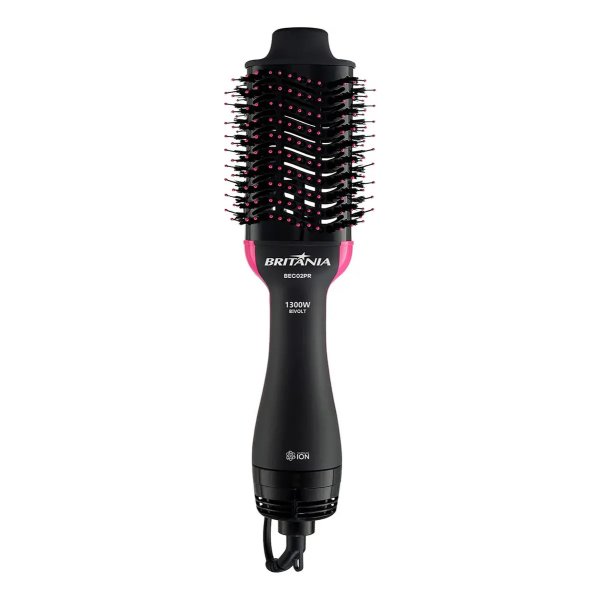 Britânia Escova Secadora Bec02pr 4 Em 1 1300w Cor Preto e Rosa