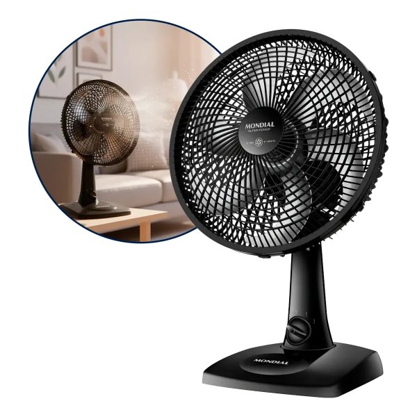 Ventilador De Mesa 30cm Super Power 60w Vsp-30-b Turbo