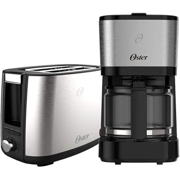 Kit Inox Cafeteira 0,75L e Torradeira Oster - 127V