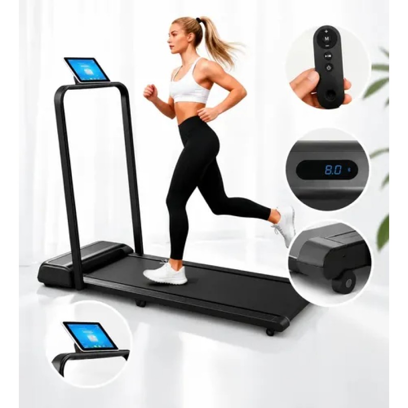 Esteira Ergométrica Elétrica Dobrável Com Painel LCD Cont...