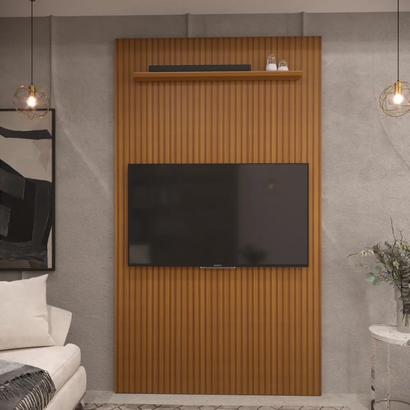 Painel Ripado 3d Para Tv Até 60 Polegadas Print 135cm