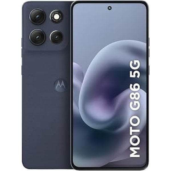 Smartphone Motorola Moto g86 5G - 256GB 24GB (8GB RAM+16GB Ram Boost) Tela 1.5K pOLED, 50MP Sony camera OIS Moto AI, videos em 4K, IP68 + IP69 - Grafite