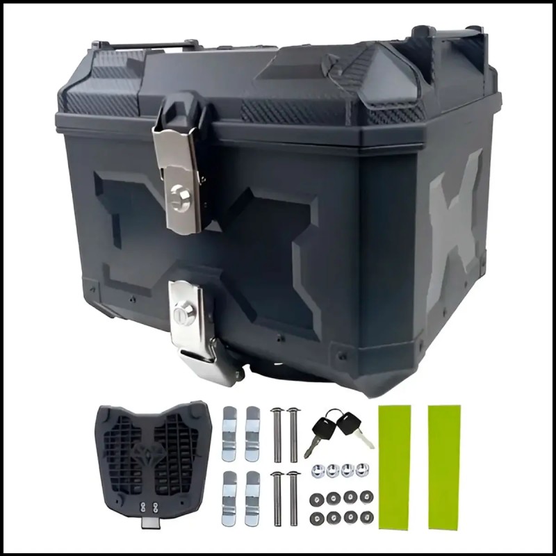 Bauleto Baú Moto 45 Litros Universal Forro E Base Reforça...