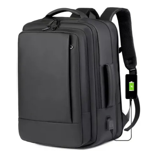 Mochila Dos Homens Com Faixa Impermeável Para Expansão