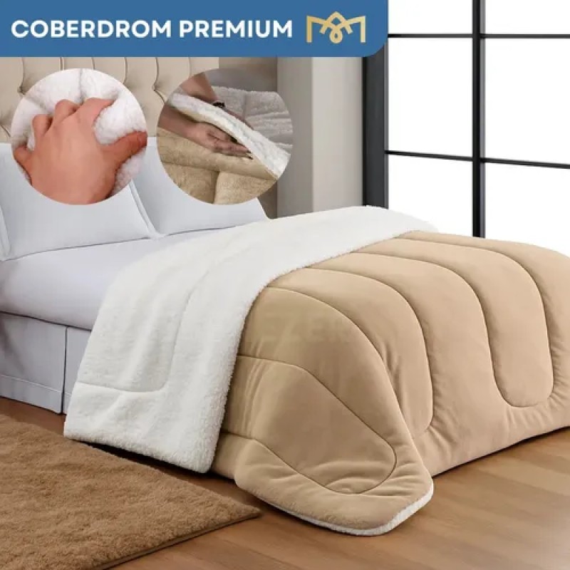 Edredom Cobertor Coberdrom Sherpa Casal Queen Grosso Maci...