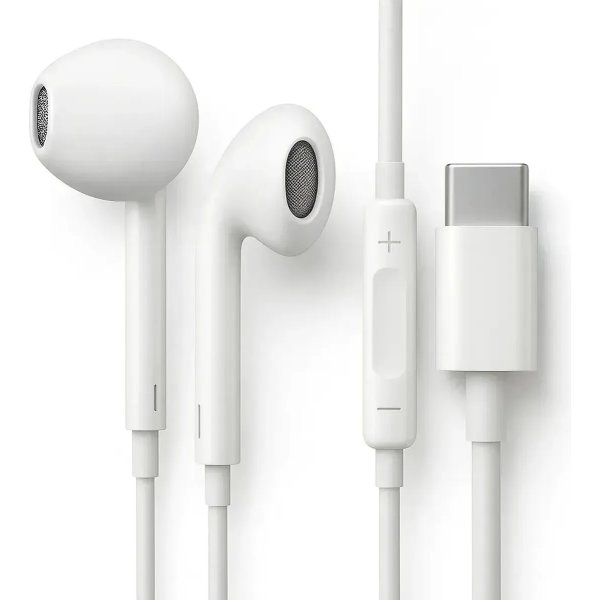 Fones De Ouvido Usb-c Tipo C Com Microfone Integrado Som Estéreo Alta Qualidade Controle De Chamadas Compatível Com iPhone 15 16 17 Android Samsung Xiaomi Motorola Conexão Direta Premium Eletric Teck