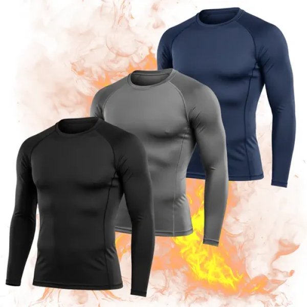 Kit 3 Camisas Térmicas Masculina Segunda Pele Proteção Uv50