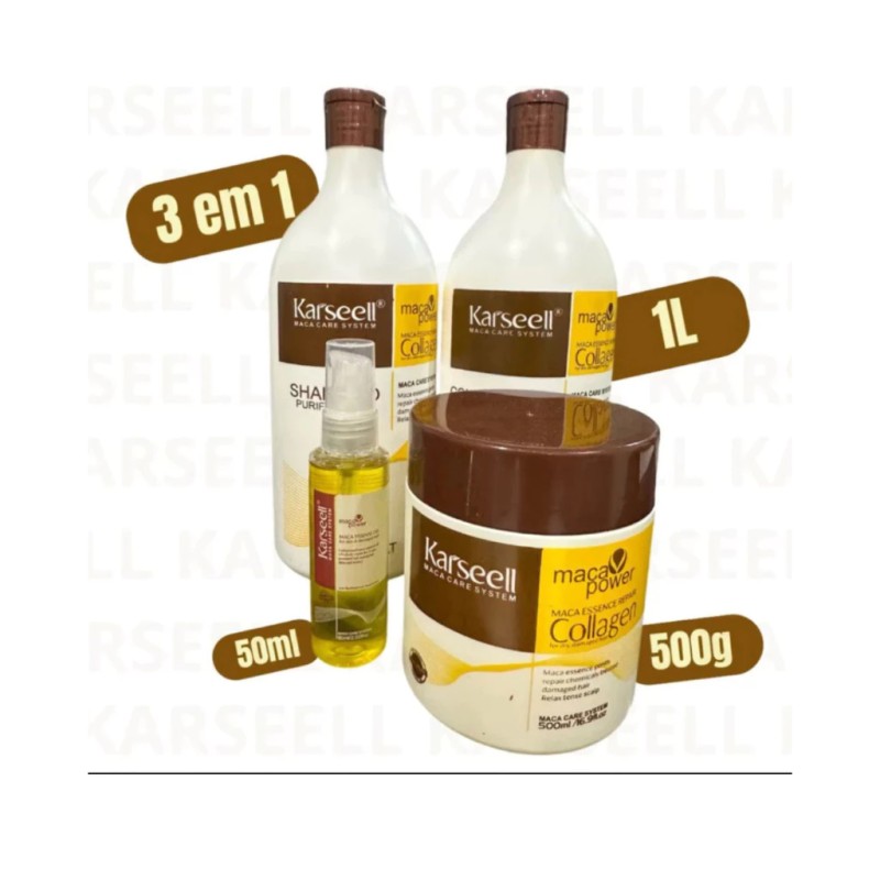 Kit Completo Maca Power karseell Máscara 500 g + condicio...