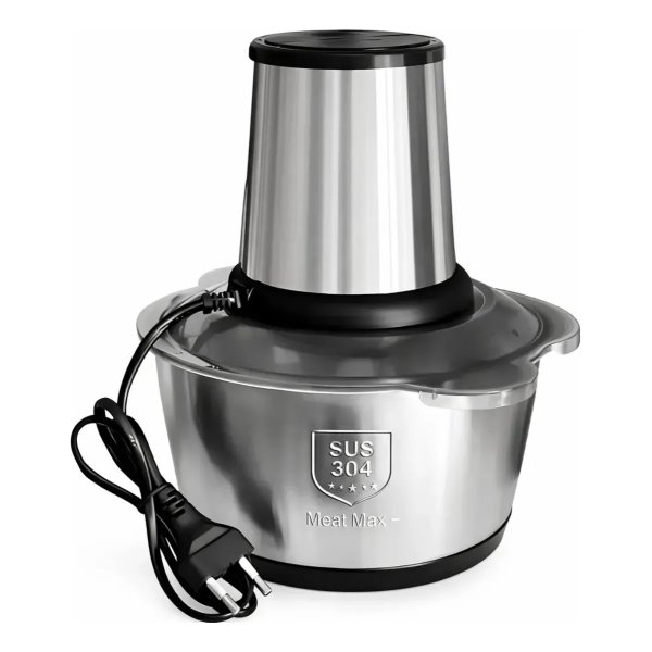 Processador Triturador Elétrico De Alimentos Inox 2 Litros