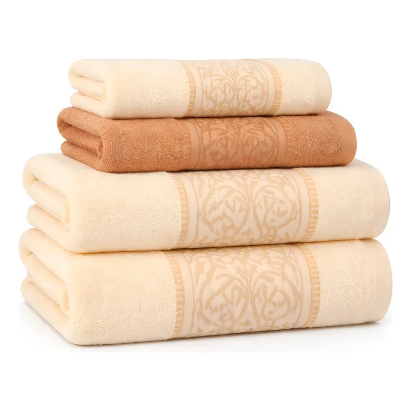 Jogo De Toalhas 4pcs Fio 100% Algodão Gigante Grossa 480g