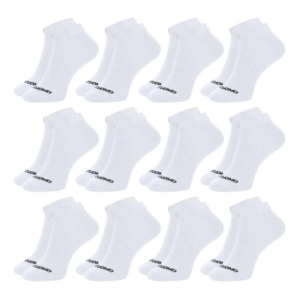 Kit 12 Pares Meia Masculina Cano Curto Soquete Algodão Duomo