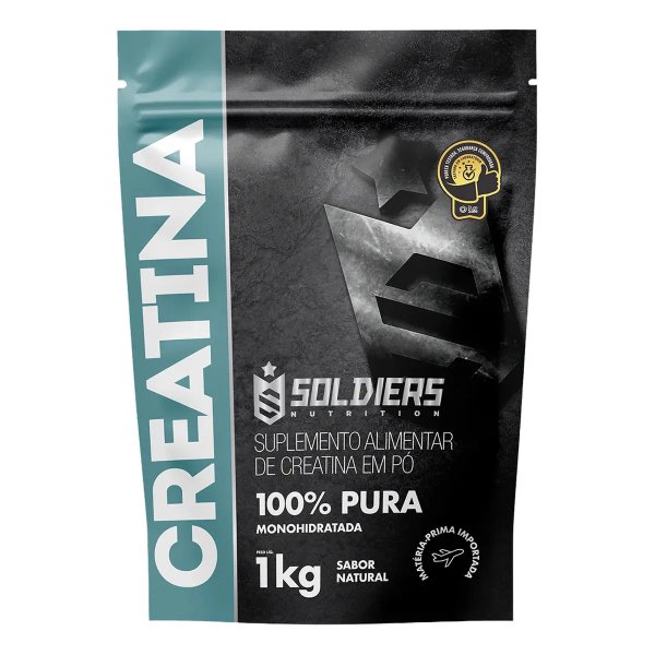 Creatina 1kg Suplemento Monohidratada em pó 100% Pura - Soldiers Nutrition