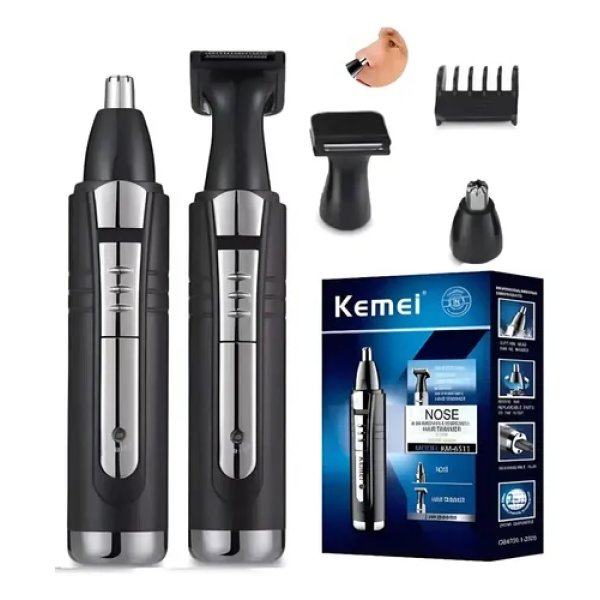 Aparador Pelo Nariz Barba Bigode Depilação Antirruído Kemei KM-6511