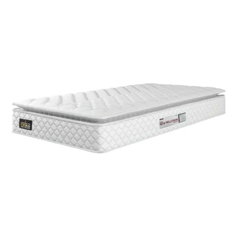 Colchão Solteiro Espuma D33 Pillow Top New Millenium Branco