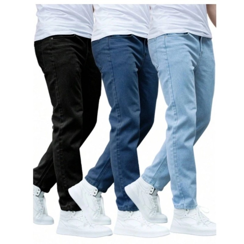 Kit Calças Jeans Masculina Premium Skinny Corte tradicion...