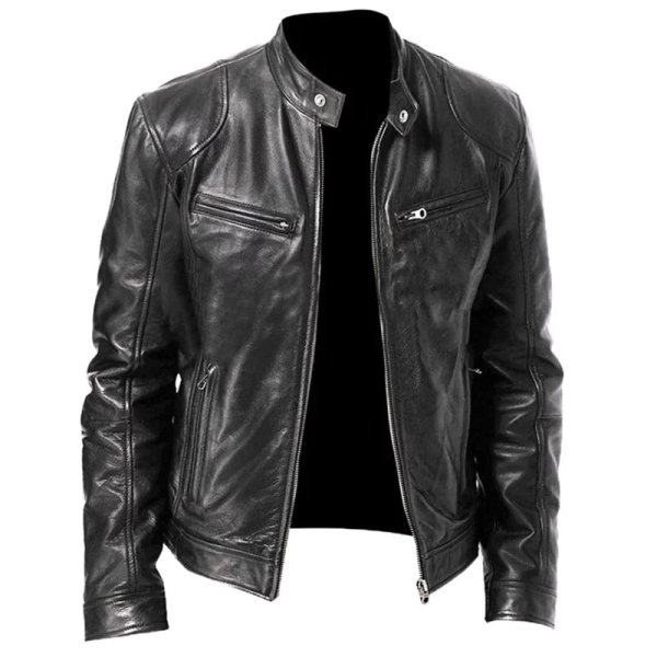 Jaqueta De Couro Masculina Casaco Resistente Promoção Pronta Entrega