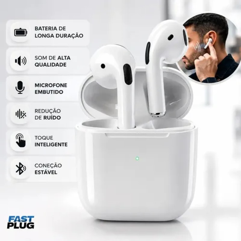 Fone De Ouvido Bluetooth Sem Fio Bateria de Longa Duração...