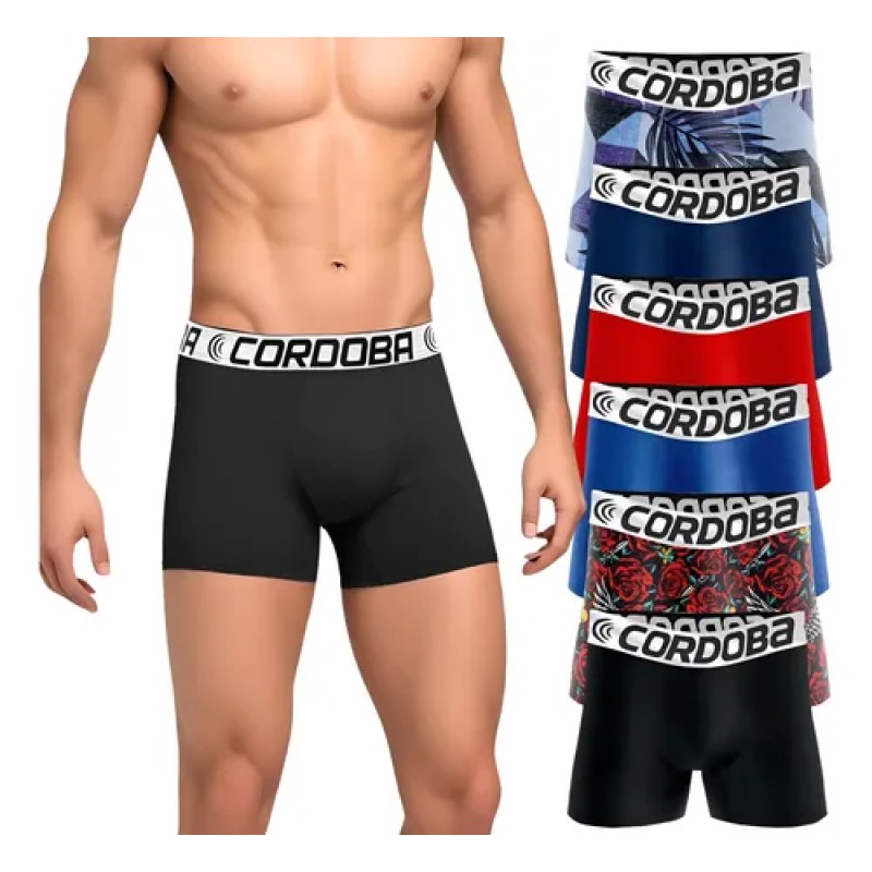 Kit 6 Cuecas Masculinas Boxer Variadas Alta Qualidade Aaa