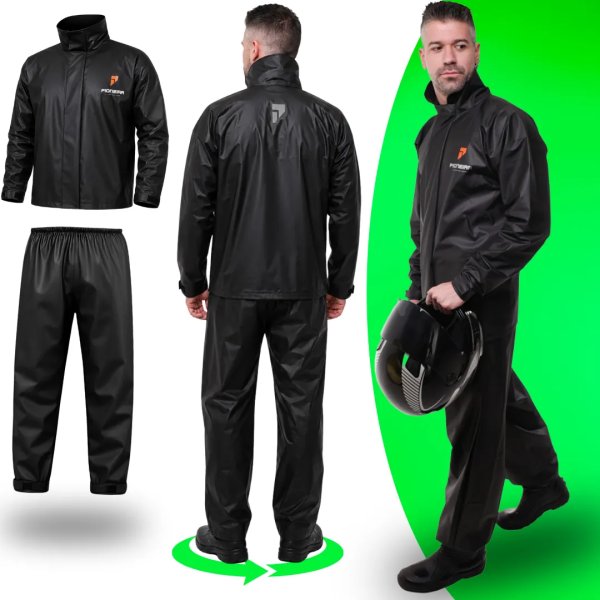 Capa De Chuva Moto Pioneira Impermeável Pvc Motoqueiro Frio