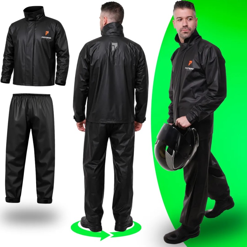 Capa De Chuva Moto Pioneira Impermeável Pvc Motoqueiro Frio