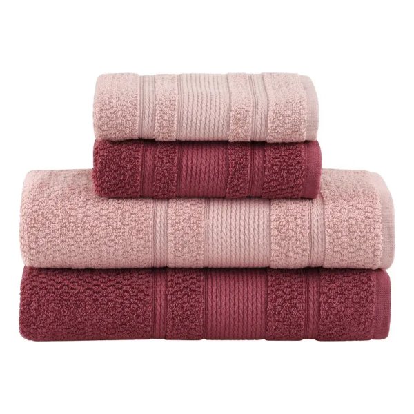 Jogo de Toalhas Buddemeyer Bella Extra Soft Banho Rosa/Rosa Claro 4 peças