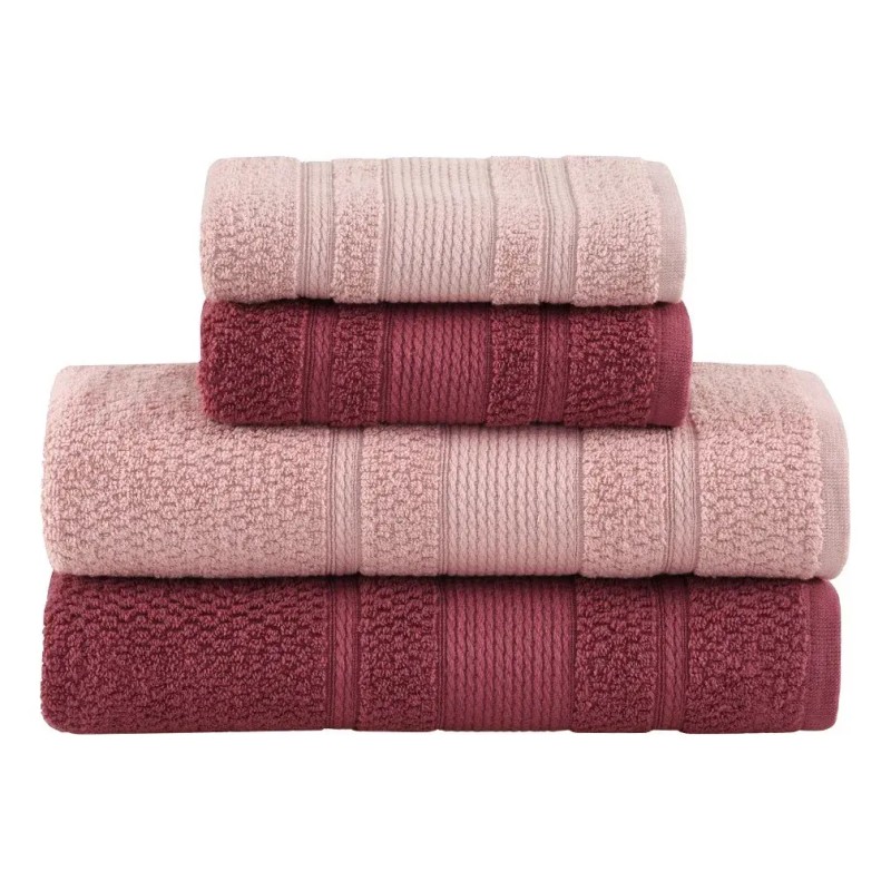 Jogo de Toalhas Buddemeyer Bella Extra Soft Banho Rosa/Ro...