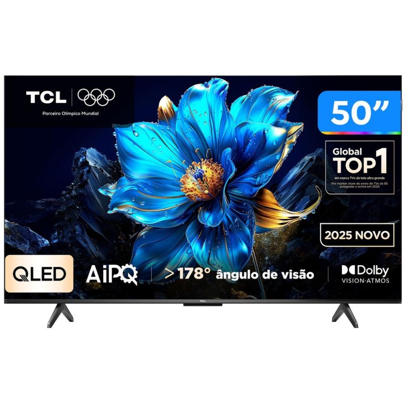Smart TV 50" TCL 4K UHD QLED 50P7K Google TV AiPQ Go...