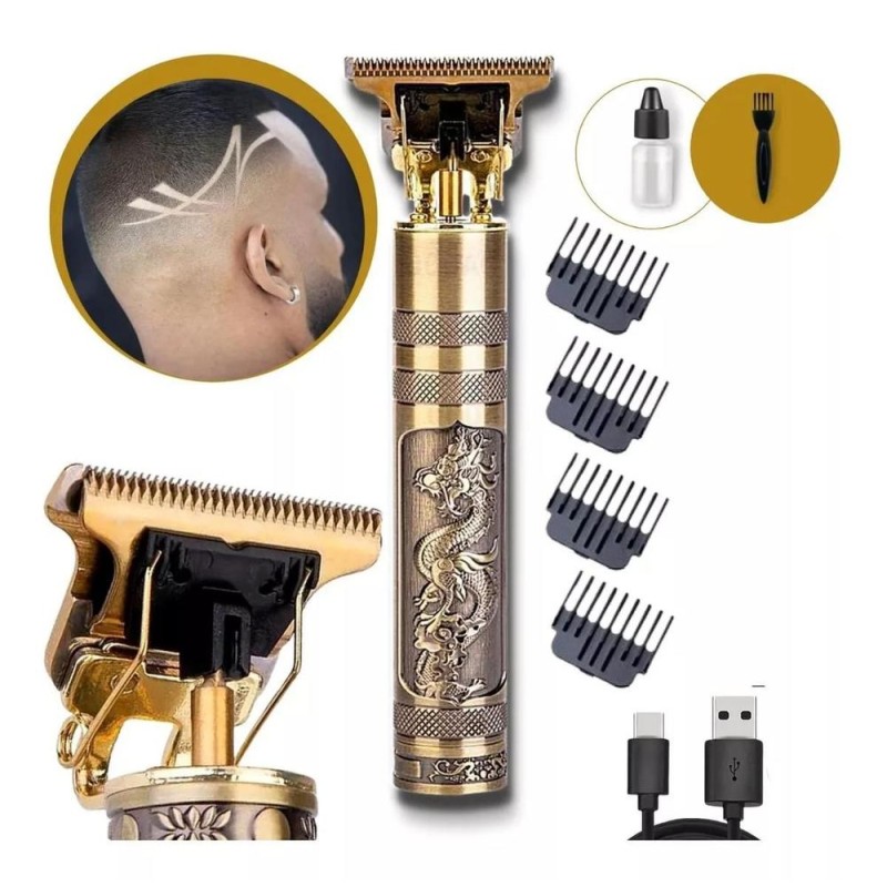 Máquina De Cortar Cabelo Barba Dragão Buda Profissional A...