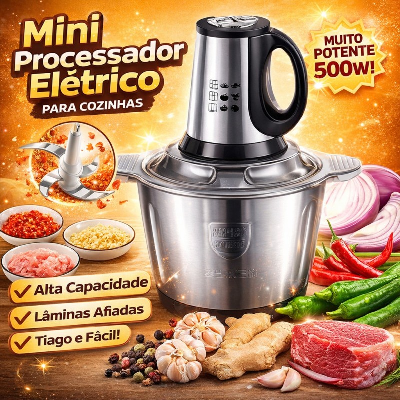 2/3 Litros Picador Triturador 110V e 220V De Alimentos Ca...