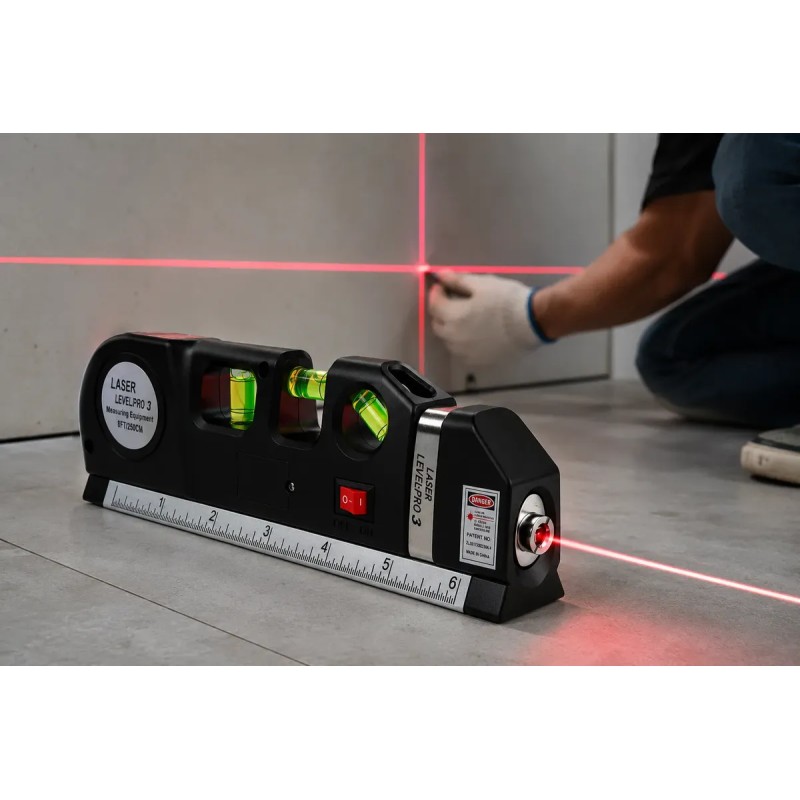 Trena Nivel A Laser Alta Precisão Com Regua Profissional