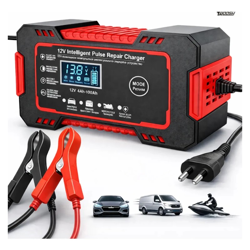 Carregador Inteligente De Bateria Automotiva 12v 6a Bivol...