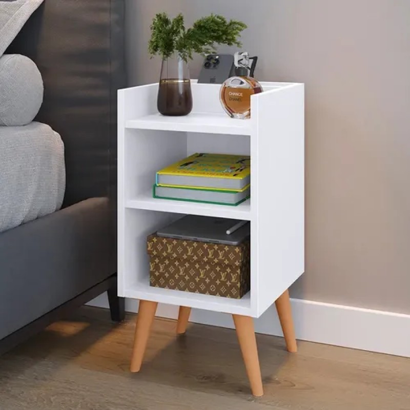 Criado Mudor P/ Cama Box Compacto C/ Prateleira Max