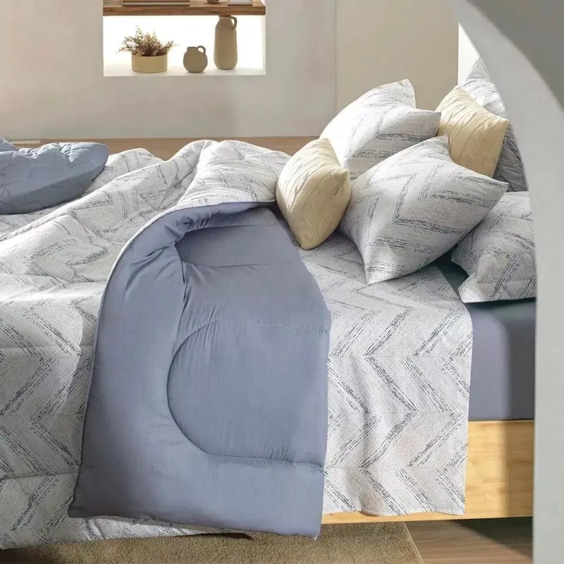 Jogo De Cama Solteiro Fred 100% Algodão 3 Peças Cinza Kar...