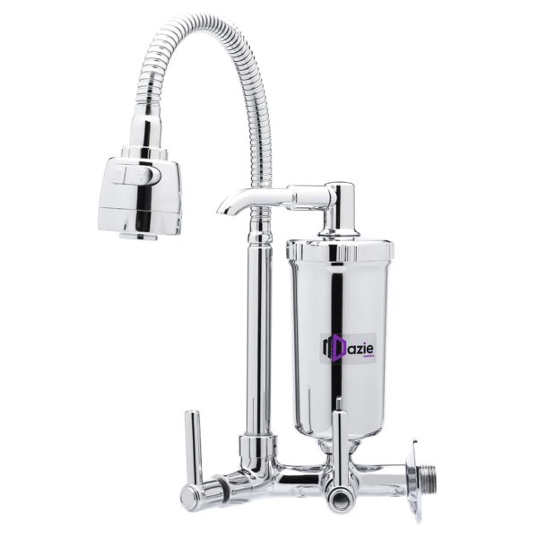 Torneira Dazie Metais Com Filtro Gourmet Flexivel Carbon Block Agua Pro Saúde Blindado Abs 1/4 de Volta Arejador Parede