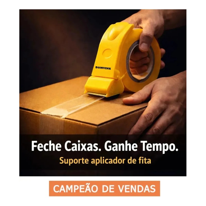 Suporte Aplicador De Fita Adesiva Larga Grande 50mm Com C...