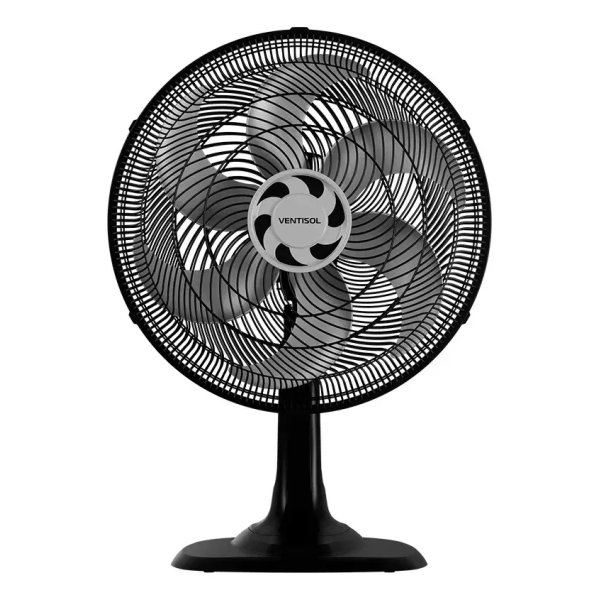 Ventilador de Mesa Ventisol Turbo 6 Pás 40 cm Preto