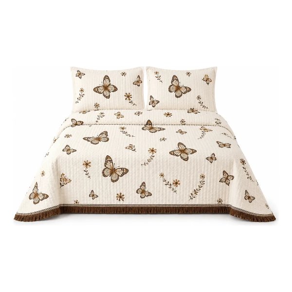 Colcha Cobre Leito Size King Piquet Hotel Sstextil Borboleta