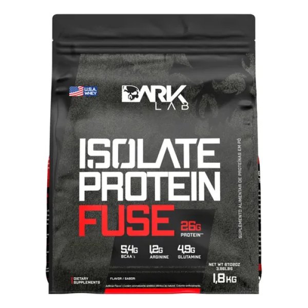 Whey Isolate Protein Fuse Refil 1,8kg Dark Lab - Mp Importad Sabor Creme de avelã