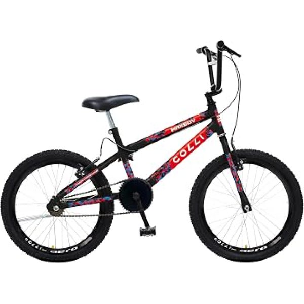 Colli Bike, Bicicleta Max Boy CROSS, Aro 20 S/M 36 Raias, Freios V-Brake Nylon, Descanso Lateral, Aro 20, Roda Livre 1V 18D, Guidão Cross/BMX
