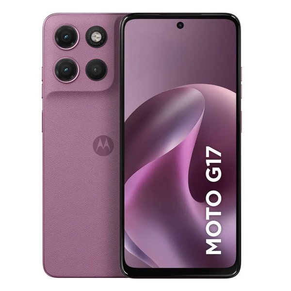 Smartphone Motorola Moto G17 4g - 256gb 4gb Ram + 8gb Ram Boost, Camera 50mp Sony Lytia 600, Tela Fhd+ 60hz, Bateria 5200 Mah - Rosa