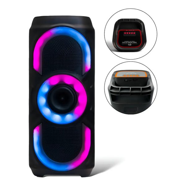 Caixa De Som Bluetooth Potente 50w Rgb Tws Usb Fm Portátil