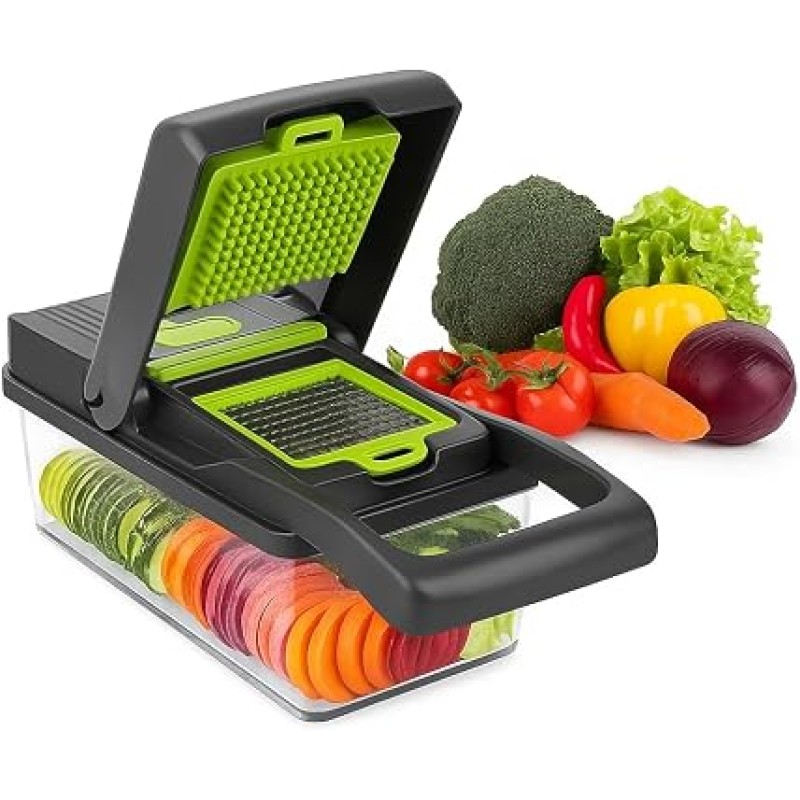 Cortador de Legumes e Frutas 13 em 1 com Lâminas Inox – F...