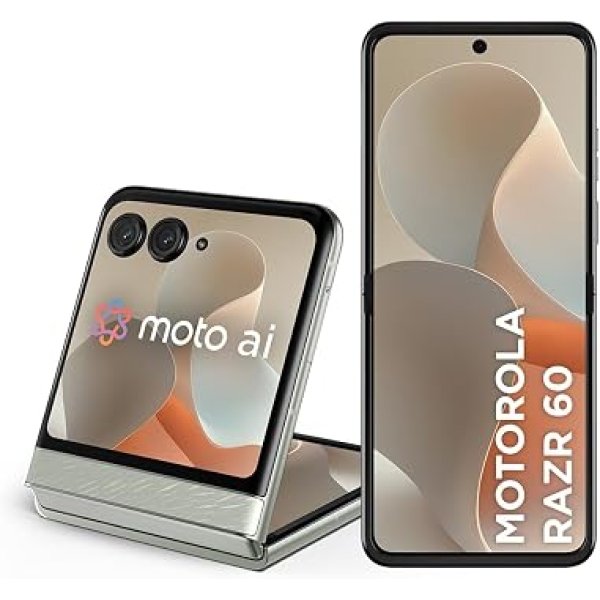 Smartphone Motorola Razr 60-256GB 24GB (12GB RAM+12GB Ram Boost) Tela dobrável 6,9" pOLED e externa 3,6” Moto AI camera IP48 - Branco